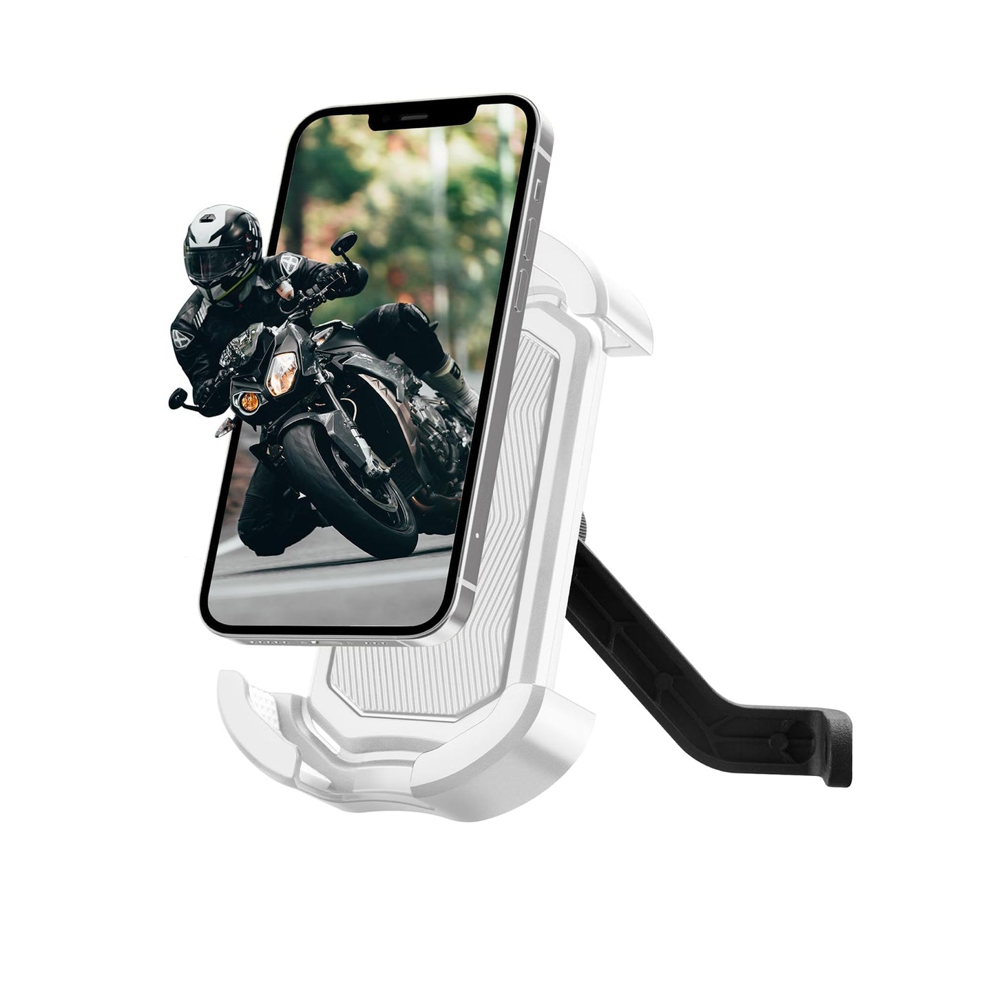 ROCKBROS Bike Phone Mount 360°Rotatable Phone Mount for Bicycle Motorcycle #Style_White (rear view mirror)