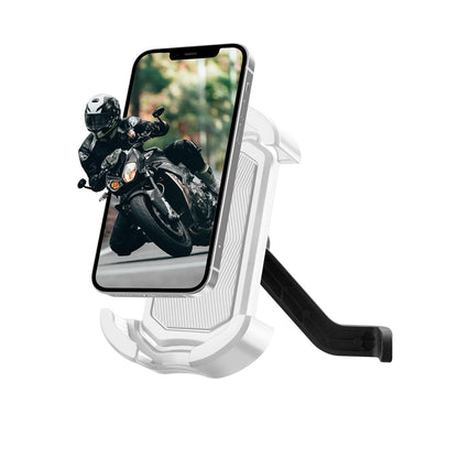ROCKBROS Bike Phone Mount 360°Rotatable Phone Mount for Bicycle Motorcycle #Style_White (rear view mirror)