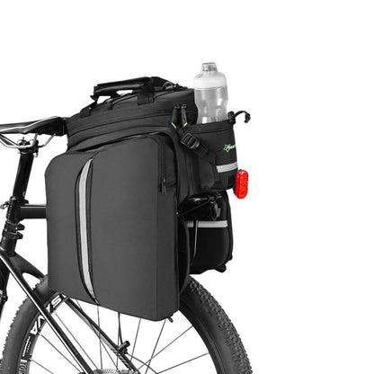 ROCKBROS Bike Rear Rack Pannier Waterproof Bag Bike Trunk Pack #Color_Black Green
