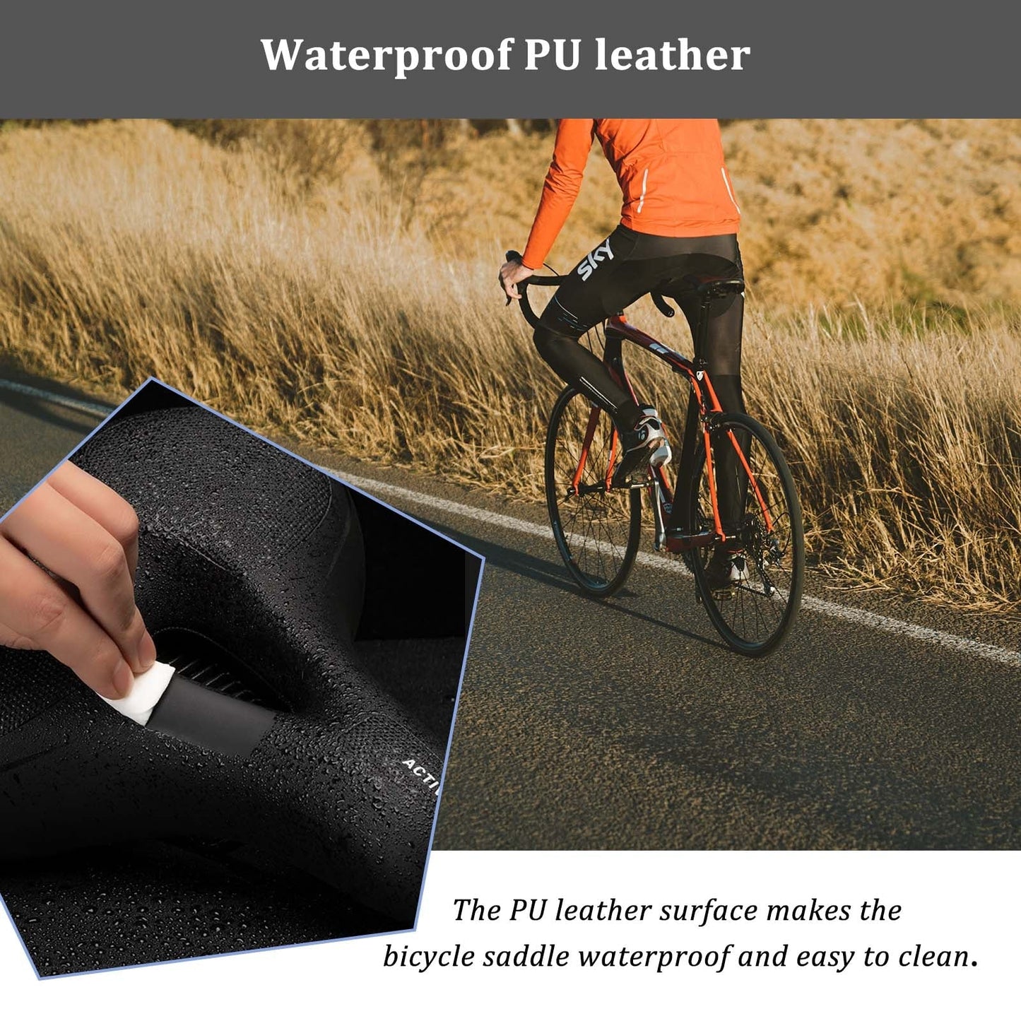 ROCKBROS-Bike-Seat-Comfort-Reflective-Bike-Saddle-Soft-Wide
