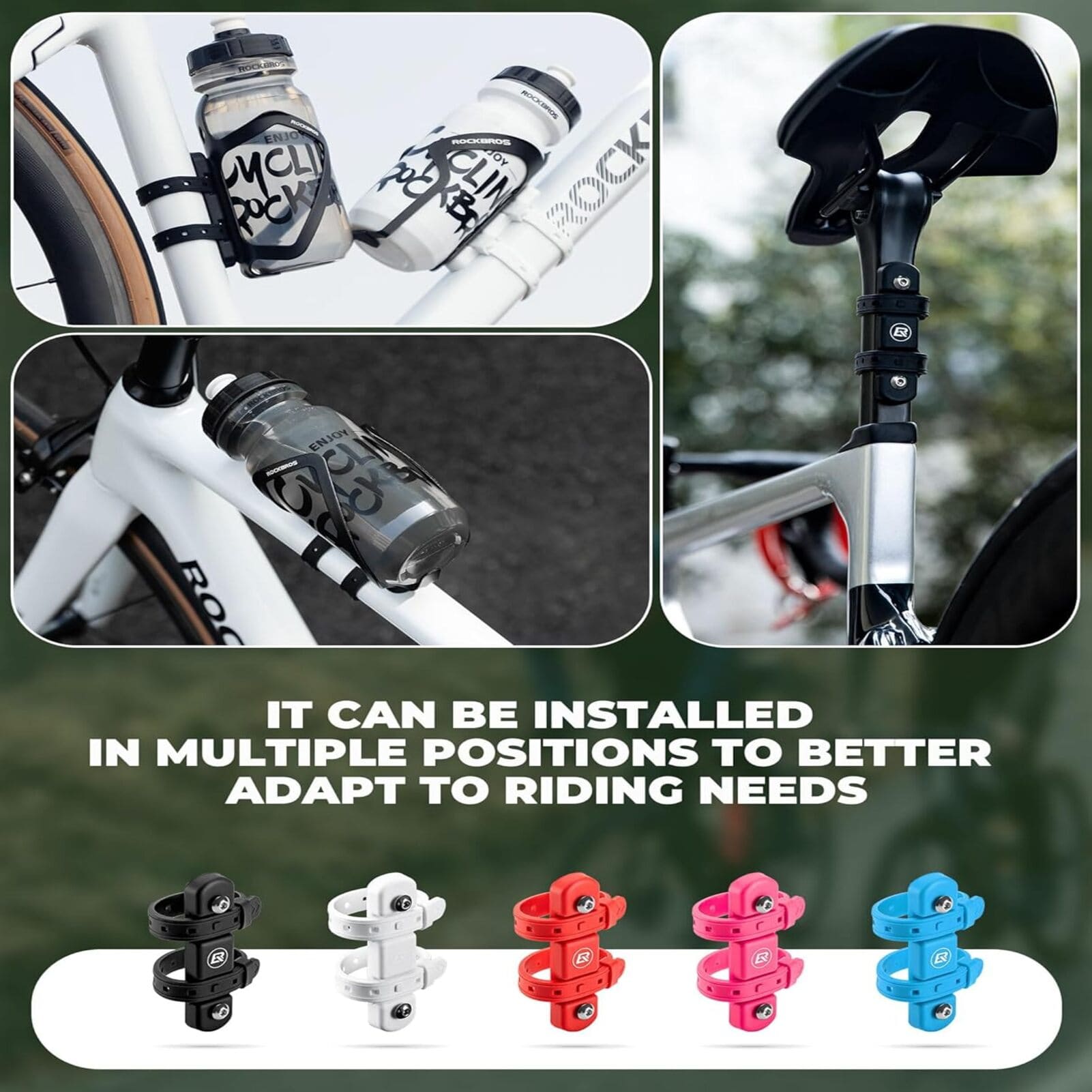 ​ROCKBROS Bike Water Bottle Holder Adapter – Universal Mounting Solution 