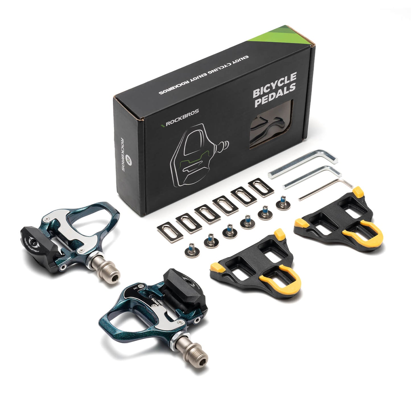 ROCKBROS Self-Locking Cycling Pedals – Shimano SPD-SL 9/16" Compatible, Pro-Grade Grip!