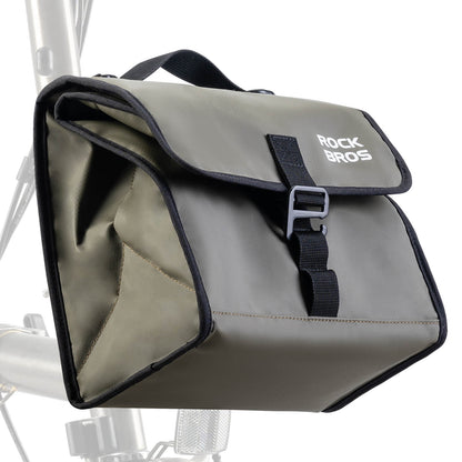 ROCKBROS Folding Bike Handlebar Bag Backpack 4-7L – Compact & Versatile Storage for Every Ride!​ #Color_Brown