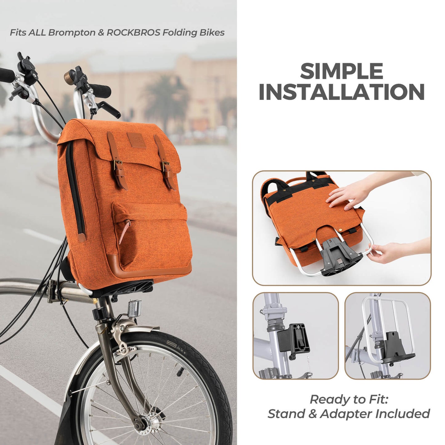 ROCKBROS Folding Bike Handlebar Bag Backpack 8.3L – Ultimate Compact Storage for Cyclists!​ 