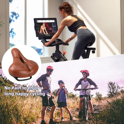 ROCKBROS Gel Bike Saddle Soft Ergonomic Saddle for MTB Bicycle #Color_Brown