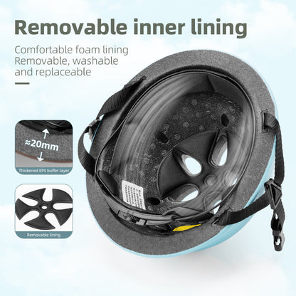 ROCKBROS kids bike helmet, round shape, adjustable and protective cycling helmet for children.