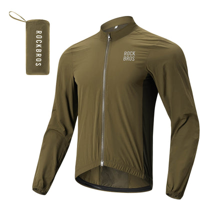 ROCKBROS Long-Sleeve Cycling Windbreaker Jacket – Ultimate Weather Protection!​ #Color_Brown