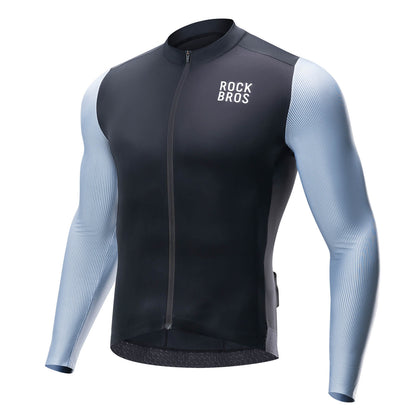 ROCKBROS Men's Long-Sleeve Cycling Jersey – Performance Meets Comfort!​ #Color_Black
