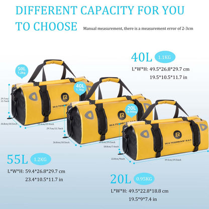 ROCKBROS Motorcycle Saddle Bag 100% Waterproof Travel Bag with Shoulder 