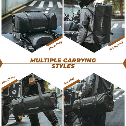 ROCKBROS Motorcycle Tail Bag 100% Waterproof Motorcycle Travel Luggage Bag #Size_40L