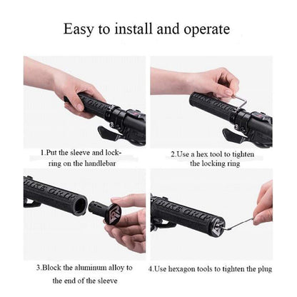 ROCKBROS Mountain Bike Handlebar Grips Double Lock-on Rubber Anti-slip