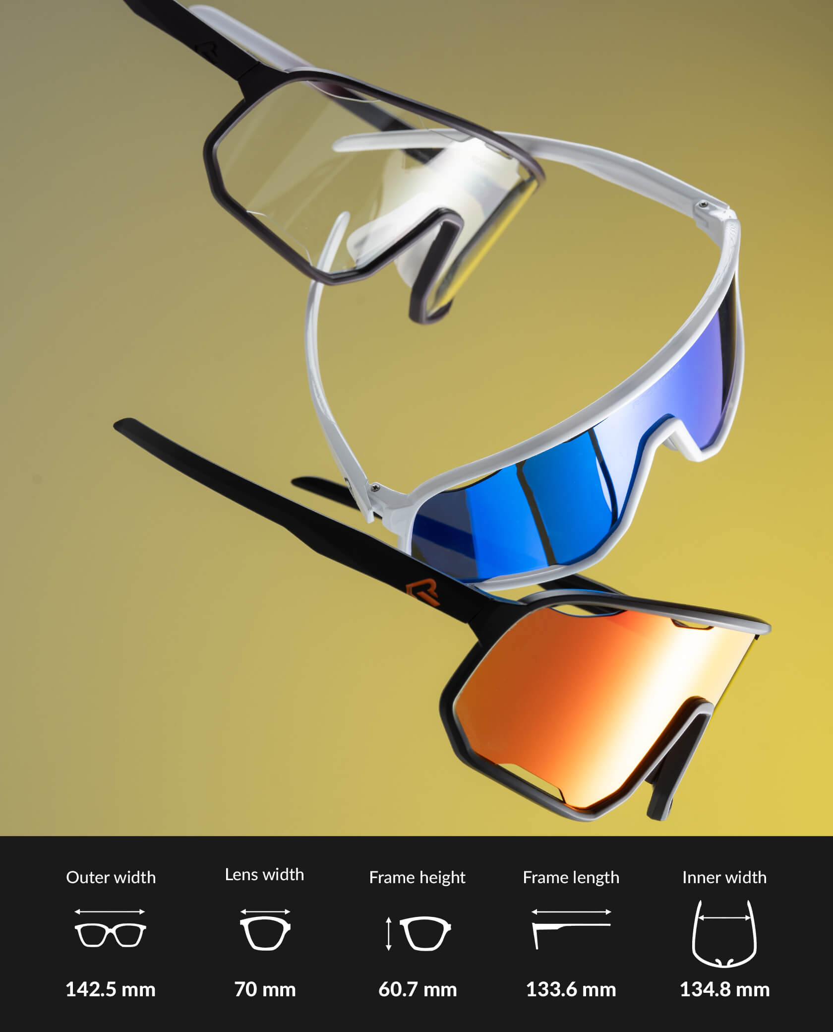 ROCKBROS Photochromic Sunglasses UV400 Transparent Cycling Glasses SP351 - ROCKBROS-UK