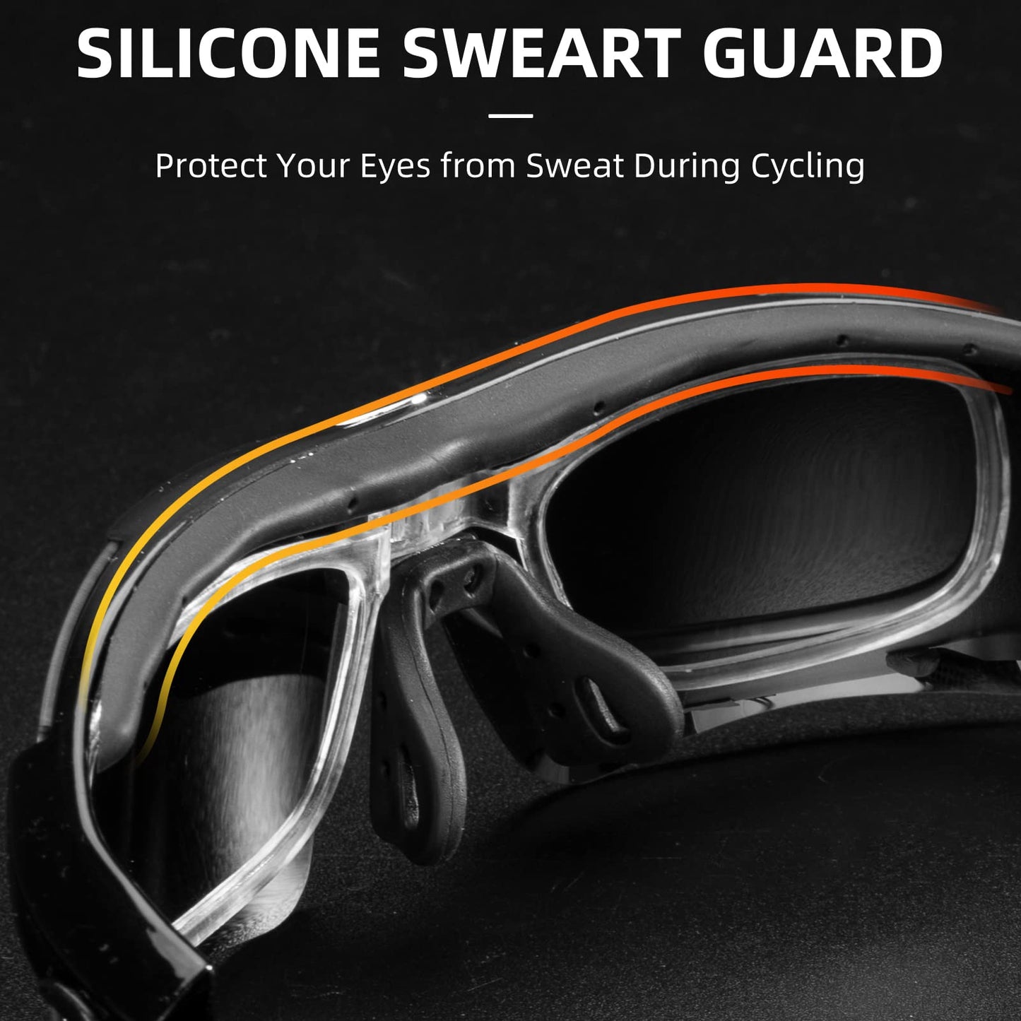 ROCKBROS Polarized Cycling Sunglasses with 5 Interchangeable Lenses ALT #color_Blue