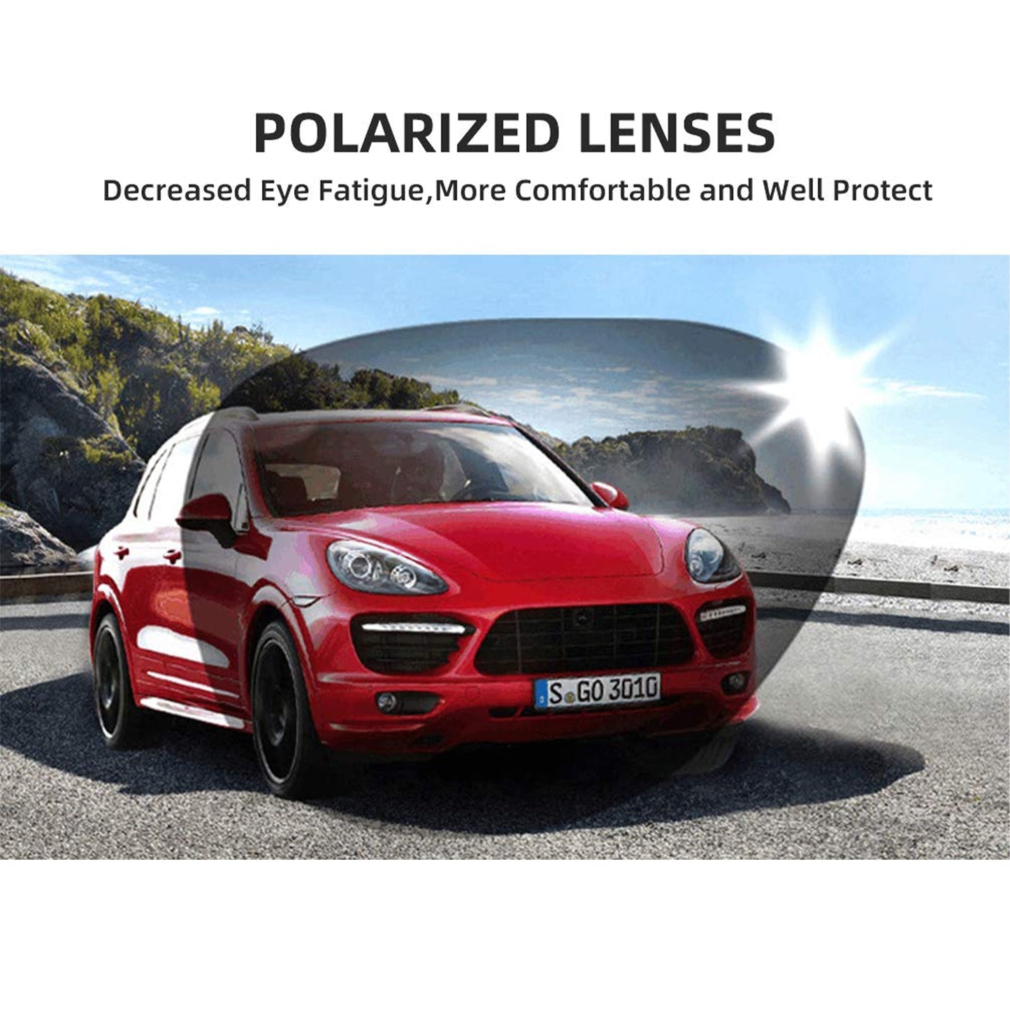 ROCKBROS Polarized Cycling Sunglasses with 5 Interchangeable Lenses ALT #color_Red Grey
