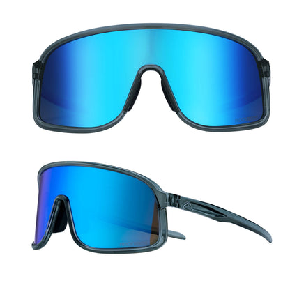 ROCKBROS polarized sunglasses, TR90 frame, UV400 protection, unisex cycling glasses, SP350 model in charcoal gray. #Color_Charcoal Gray