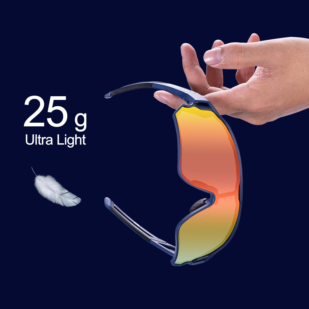ROCKBROS Polarized Sunglasses UV 400 Protection TR90 Frame Outdoor Sports #Color_Blue