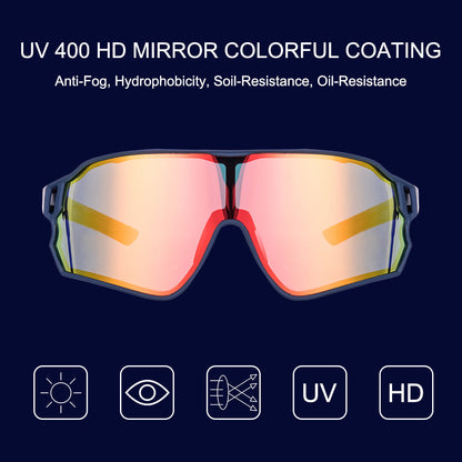 ROCKBROS Polarized Sunglasses UV 400 Protection TR90 Frame Outdoor Sports #Color_Blue