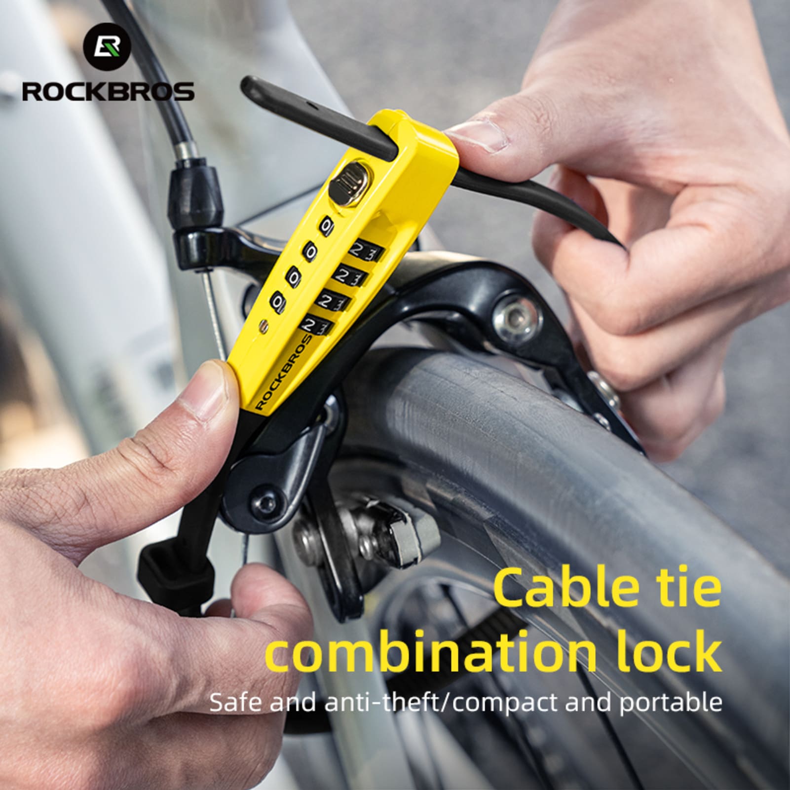 ROCKBROS Portable Zip Tie Password Lock – Ultra-Lightweight Anti-Theft Security