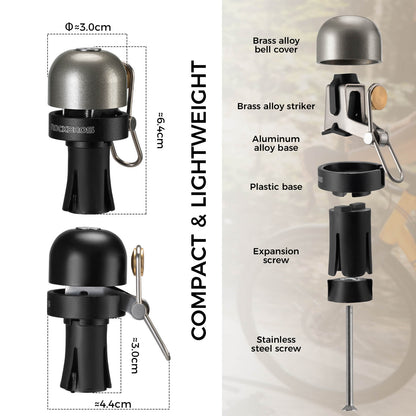 ROCKBROS Road Bike Bell Handlebar Plug – Smart, Compact & Loud! 