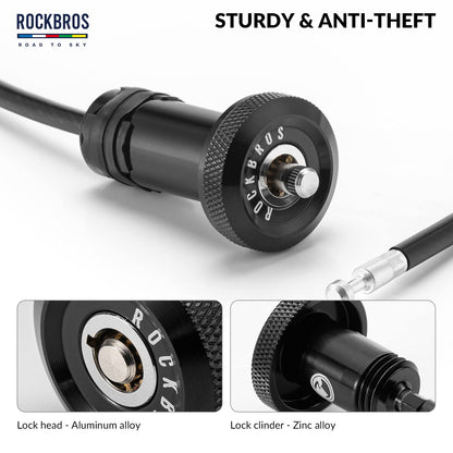 ROCKBROS Road-to-Sky Bicycle Cable Lock Mini Multifunctional Hidden 65cm