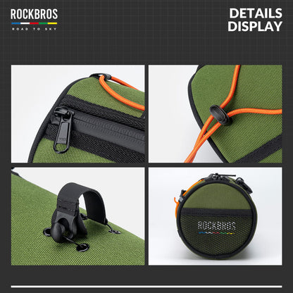 ROCKBROS Road-to-Sky Bicycle Handlebar Bag Front Bag for Bikes 5 Colors #Color_Army Green