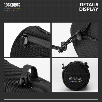ROCKBROS Road-to-Sky Bicycle Handlebar Bag Front Bag for Bikes 5 Colors #Color_Black