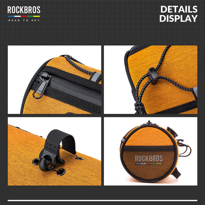 ROCKBROS Road-to-Sky Bicycle Handlebar Bag Front Bag for Bikes 5 Colors #Color_Orange