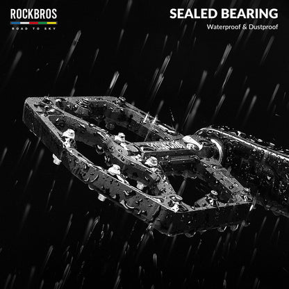 ROCKBROS Road-to-Sky Bicycle Pedals 9/16 Inch Aluminum Alloy Non-Slip