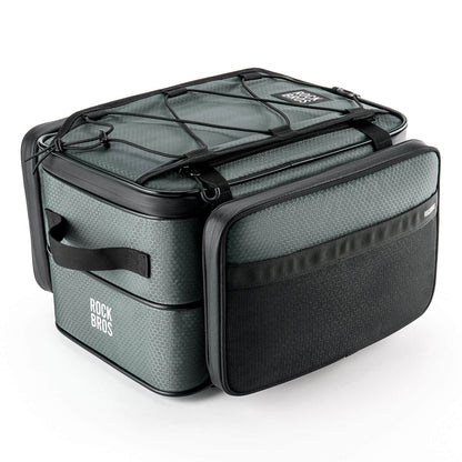 ROCKBROS Road to Sky bike pannier bag, foldable and versatile bike rack bag, 15-30L large capacity, waterproof and durable. #Color_Grey