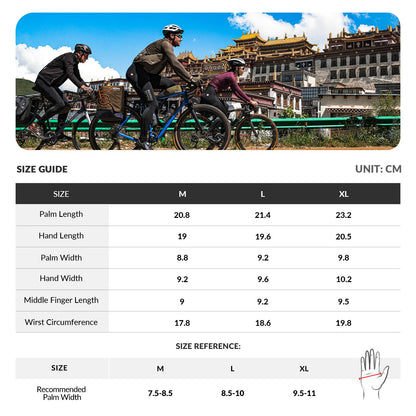 ROCKBROS Road-to-Sky Spring Summer Cycling Gloves Full Finger Touch Screen 