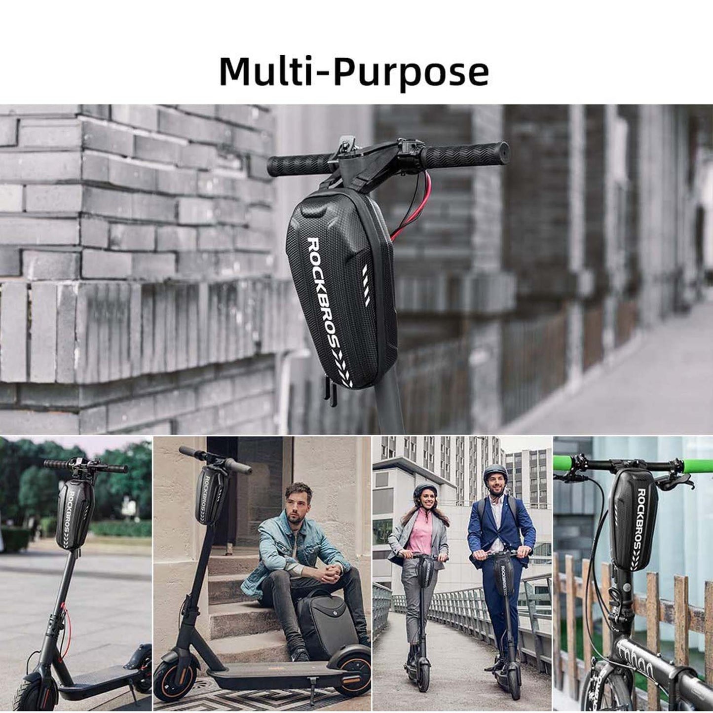 ROCKBROS Scooter Bag Bike Storage Bag Easy Installation Large 2L 3L