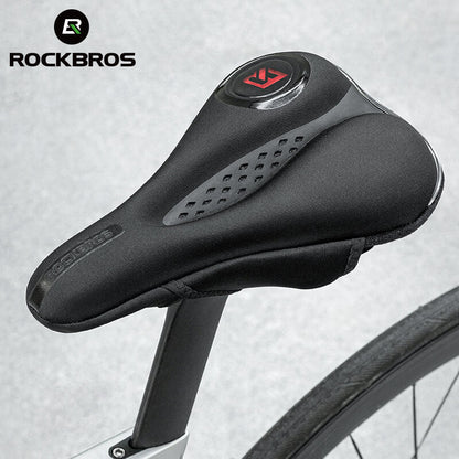 ​ROCKBROS Soft Bike Saddle Cover with LED Rear Light – Comfort & Safety Combo