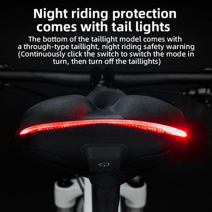 ​ROCKBROS Soft Bike Saddle Cover with LED Rear Light – Comfort & Safety Combo #Style_With Light