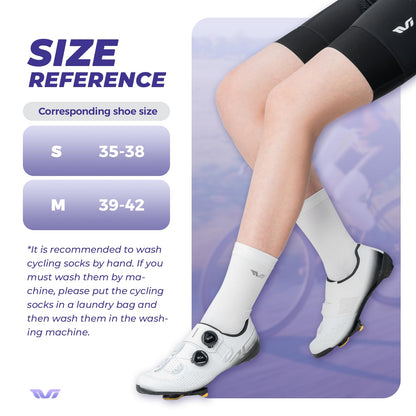 ROCKBROS TVI Performance Cycling Socks 2-Pairs Lightweight Breathable Crew - ROCKBROS-UK