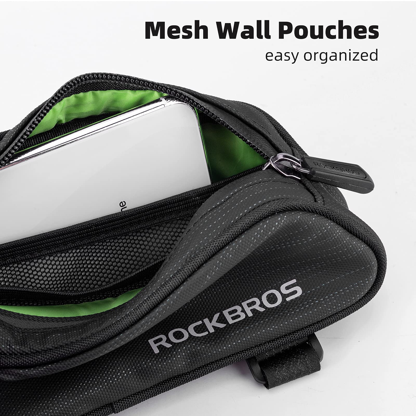 ROCKBROS Top Tube Bicycle Bag Frame Bag Cycling Bag Fit 6.5” 1.1L