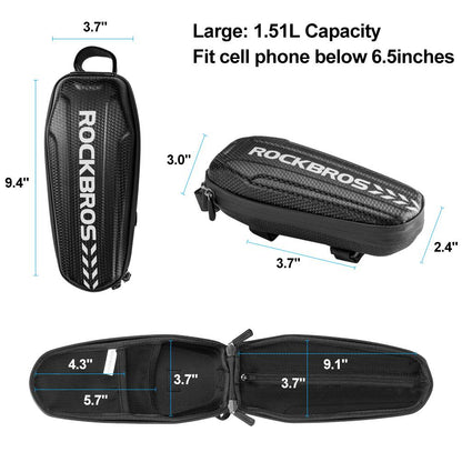 ROCKBROS Top Tube Bike Bag Pouch Storage Pack Waterproof Bike Frame Bag