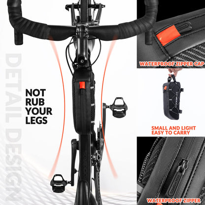 ROCKBROS Ultralight Bike Frame Bag Waterproof & Reflective Top Tube Bag