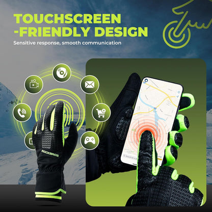 ROCKBROS Warm Winter Windproof Anti Slip Touchscreen Gloves