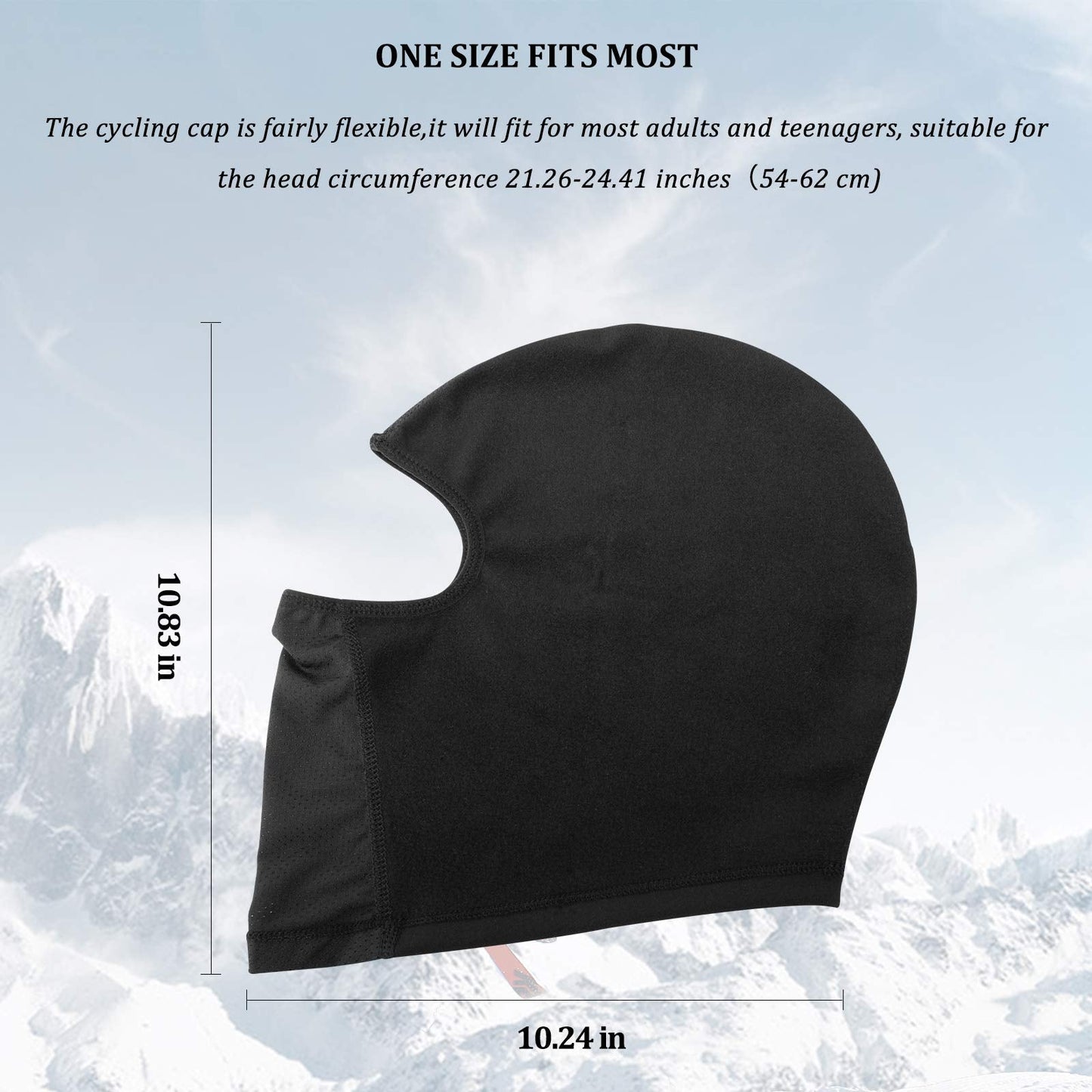 ROCKBROS Windproof Balaclava Winter Face Cover  Thermal Fleece Neck Warmer #Style_Black