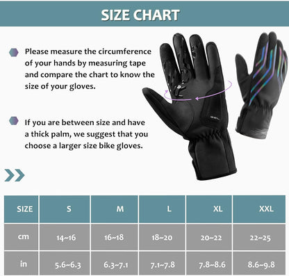 ROCKBROS Windproof Thermal Full Finger Cycling Gloves