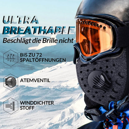 ROCKBROS winter balaclava with filter, thermal and windproof headcover, ideal for cycling and outdoor activities in cold weather
