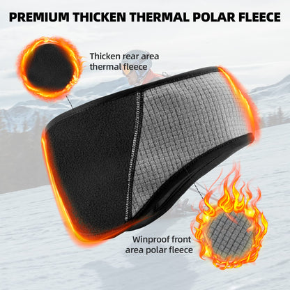 ROCKBROS Winter Sport Headband Cycling Warmers with Ponytail Elastic