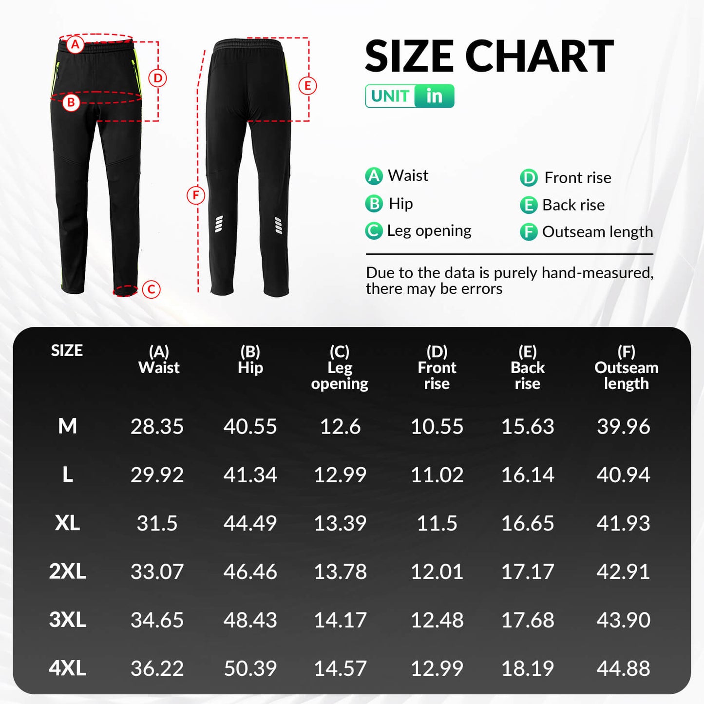 ROCKBROS winter thermal windproof softshell cycling trousers in bright green, ideal for cold weather cycling