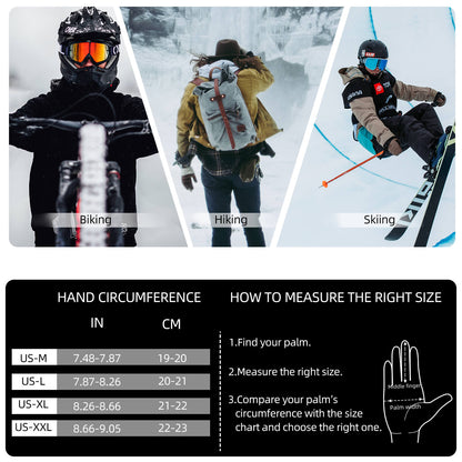 ROCKBROS Winter Warm Touchscreen Anti-Slip Cycling Gloves