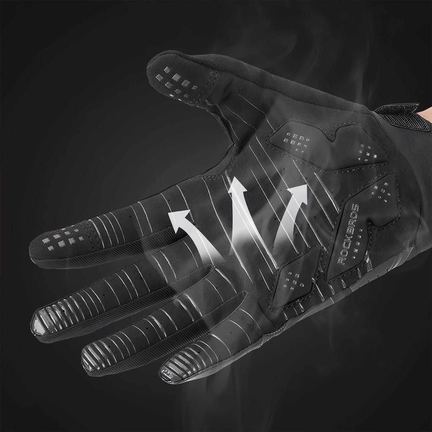 ROCKBROS Winter Windproof Silicone Full-Finger Cycling Gloves
