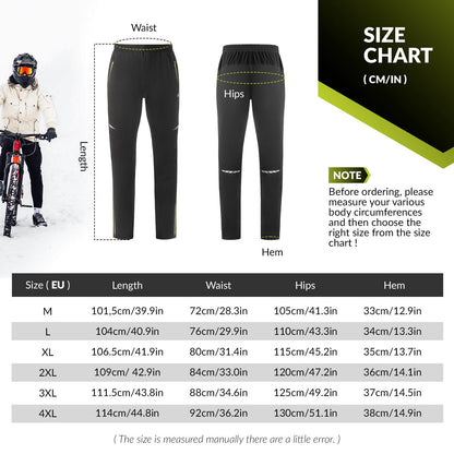 ROCKBROS winter windproof thermal cycling trousers, ideal for cold weather cycling