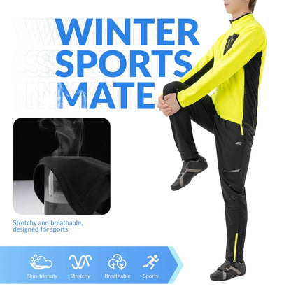 ROCKBROS winter windproof thermal cycling trousers, ideal for cold weather cycling