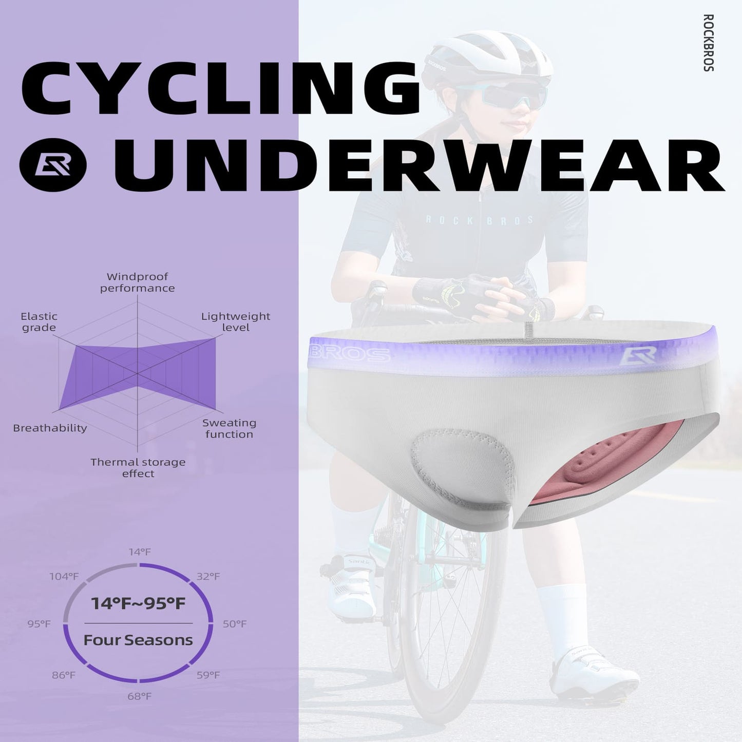 ROCKBROS Women's 4D Padded Cycling Underwear – Next-Level Comfort!