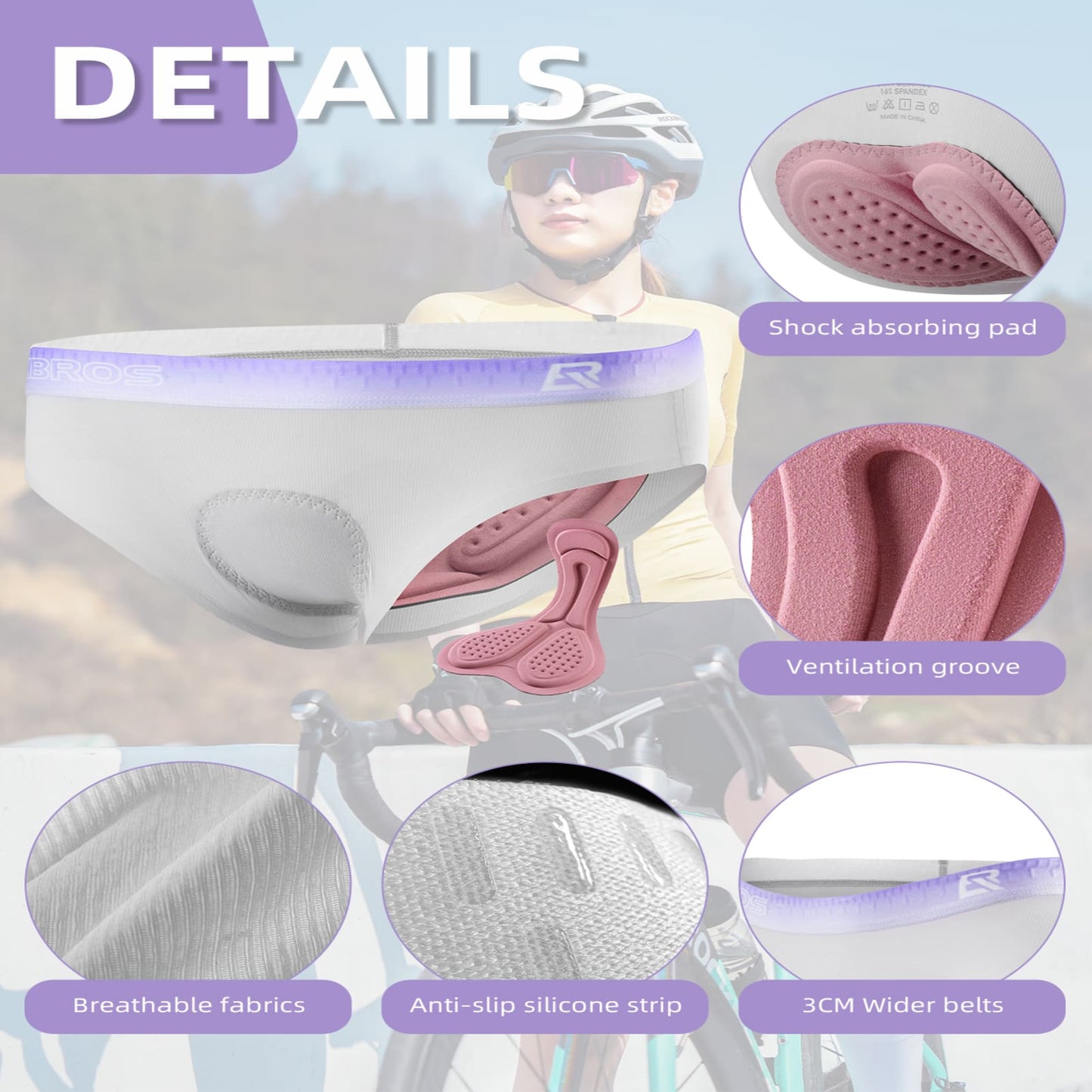 ROCKBROS Women's 4D Padded Cycling Underwear – Next-Level Comfort!