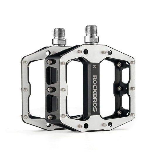 ROCKBROS_Bicycle_Pedals_Mountain_Bike_GRAVELBIKE_Aluminum_Alloy_Bearing_DH_Wider_Speed_High_Strength_Pedals #Color_Black